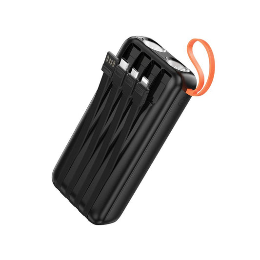 Batteria Esterna HOCO J151A, 20000mAh, 10W, 1 x Lightning - 1 x microUSB - 1 x USB-A - 1 x USB-C, Nera