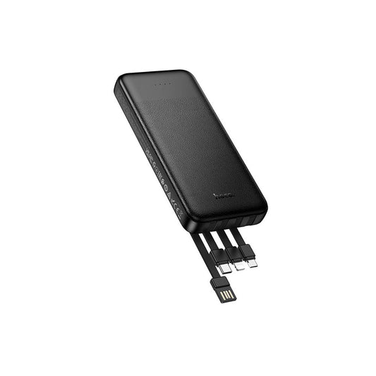 Batteria Esterna HOCO J163, 10000mAh, 10W, 1 x Lightning - 1 x microUSB - 2 x USB-A - 1 x USB-C, Nera
