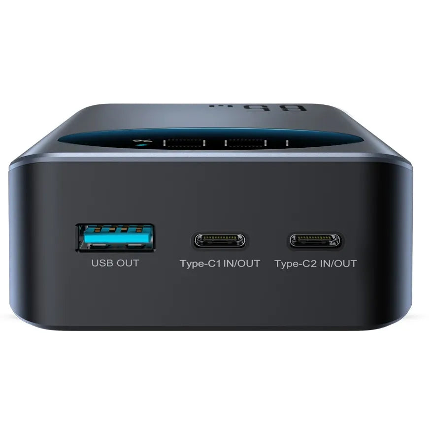 Batteria Esterna Joyroom JR-PBF05, 30000mAh, 65W, QC + PD, 1 x USB-A - 2 x USB-C, Nera
