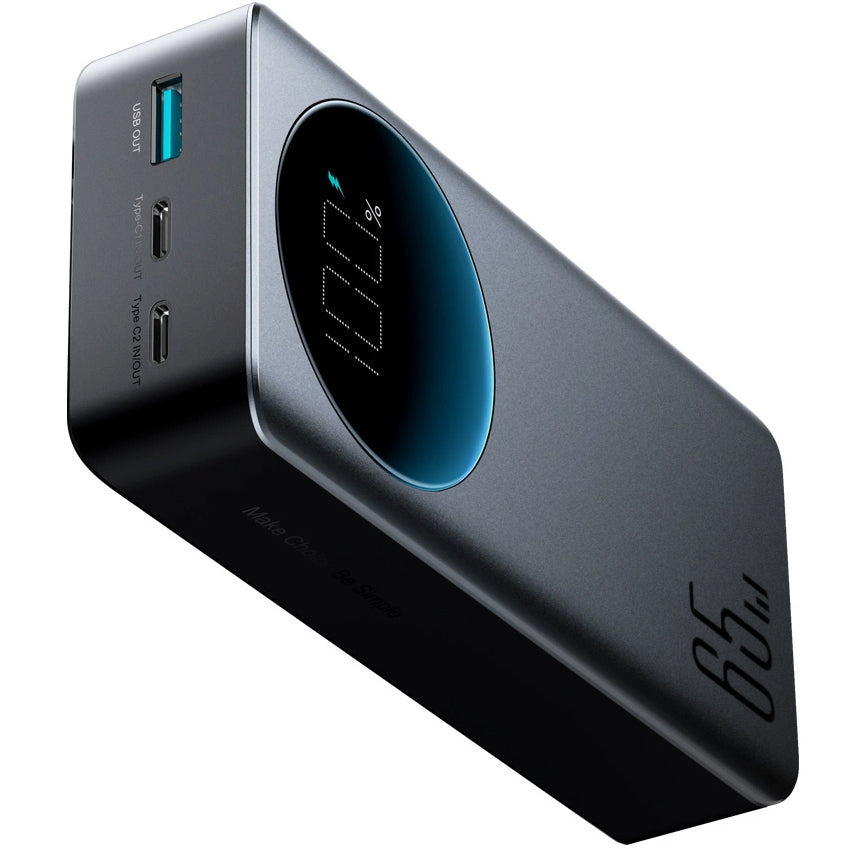 Batteria Esterna Joyroom JR-PBF05, 30000mAh, 65W, QC + PD, 1 x USB-A - 2 x USB-C, Nera