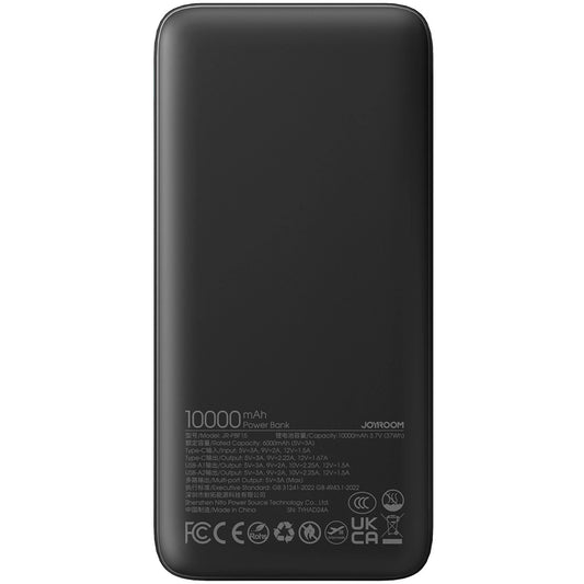 Batteria esterna Joyroom JR-PBF15, 10000mAh, 22,5W, QC + PD, 1 x USB-C - 2 x USB-A, Nero