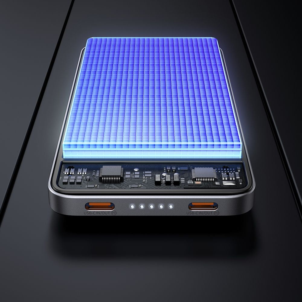 Batteria Esterna Wireless McDodo MC-3781 Meta, 10000mAh, 20W, PD + FQI, 1 x QI - 2 x USB-C, Nera