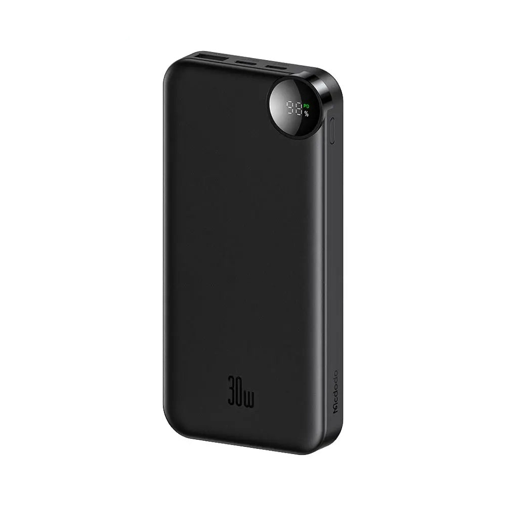 Batteria Esterna McDodo MC-3850 Display, 10000mAh, 30W, QC + PD, 1 x USB-A - 2 x USB-C, Nera