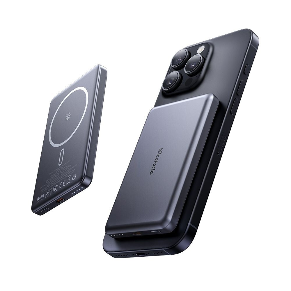 Batteria Esterna Wireless McDodo MC-4641 Meta, 5000mAh, 20W, PD + FQI, 1 x QI - 1 x USB-C, Nera
