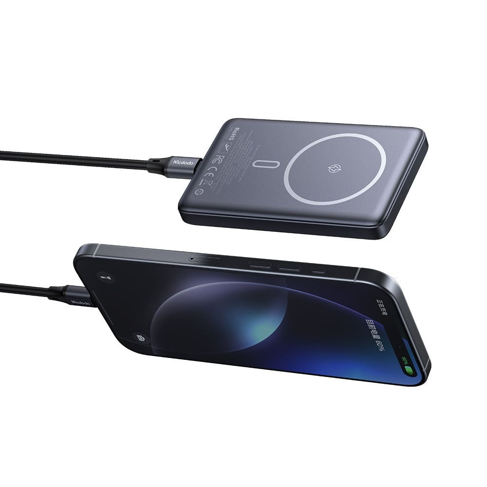 Batteria Esterna Wireless McDodo MC-4651 Meta, 10000mAh, 20W, PD + FQI, 1 x QI - 1 x USB-C, Nera