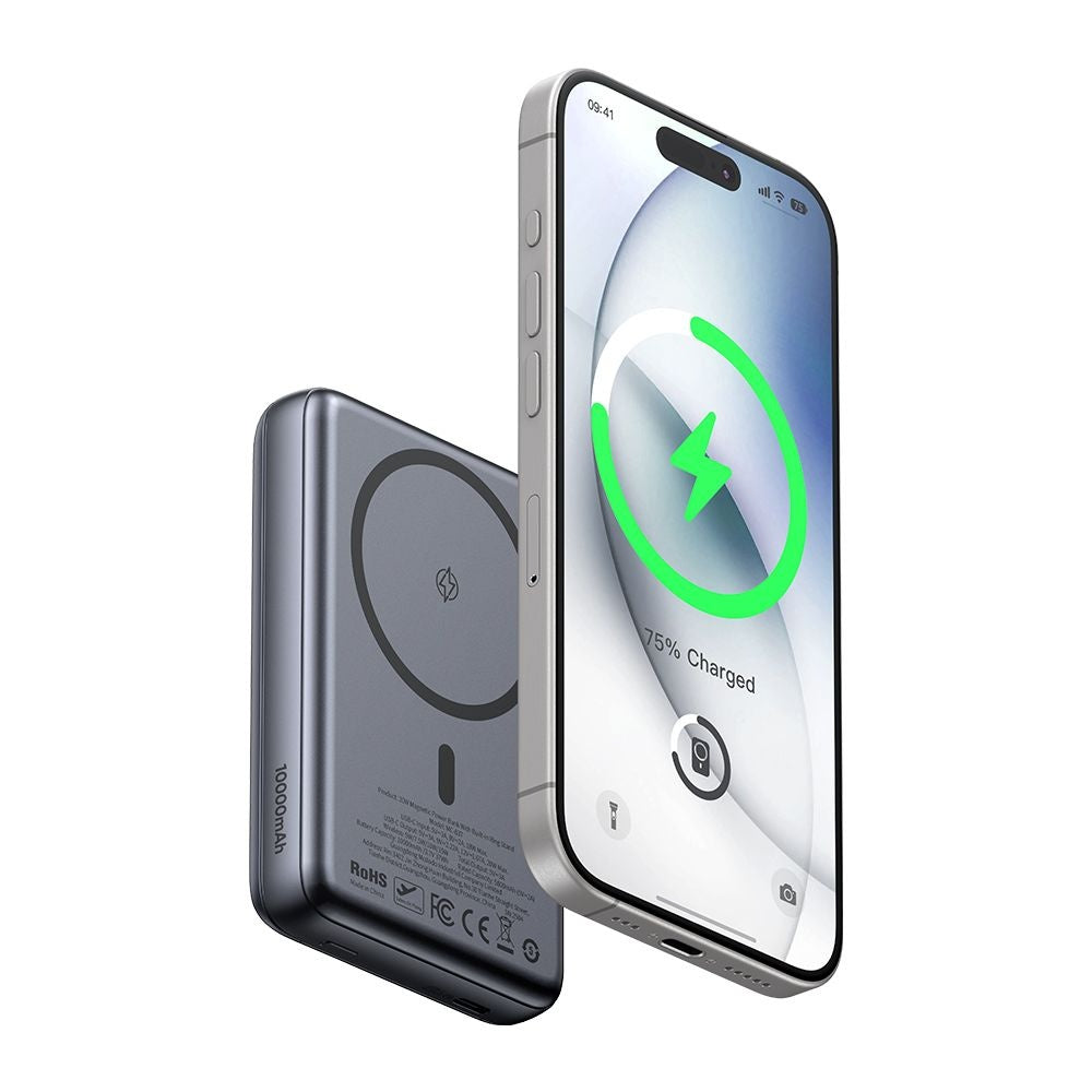 Batteria Esterna Wireless McDodo MC-8371 Meta, 10000mAh, 20W, PD + FQI, 1 x QI - 1 x USB-C, Grigio