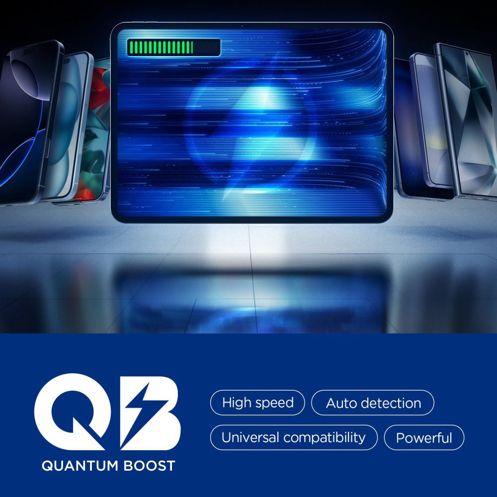 Batteria Esterna Spigen, 30000mAh, 30W, QC + PD, 1 x USB-A - 2 x USB-C, Nera