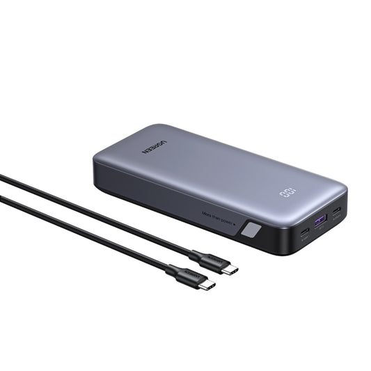 Batteria Esterna UGREEN Nexode PB532 (55989B), 20000mAh, 30W, QC + PD, 1 x USB-A - 2 x USB-C, Grigio