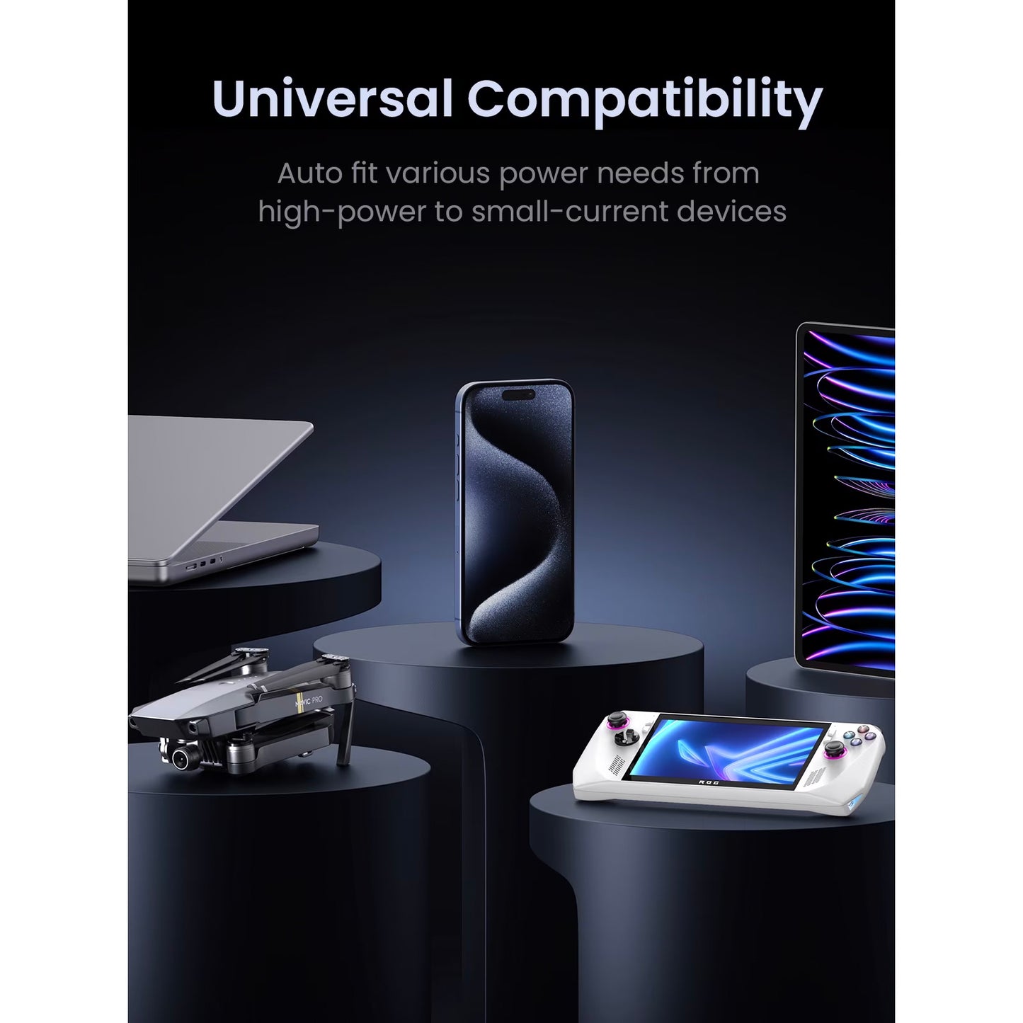 Batteria Esterna UGREEN PB770, 48000mAh, 300W, QC + PD, 2 x USB-A - 3 x USB-C, Grigio