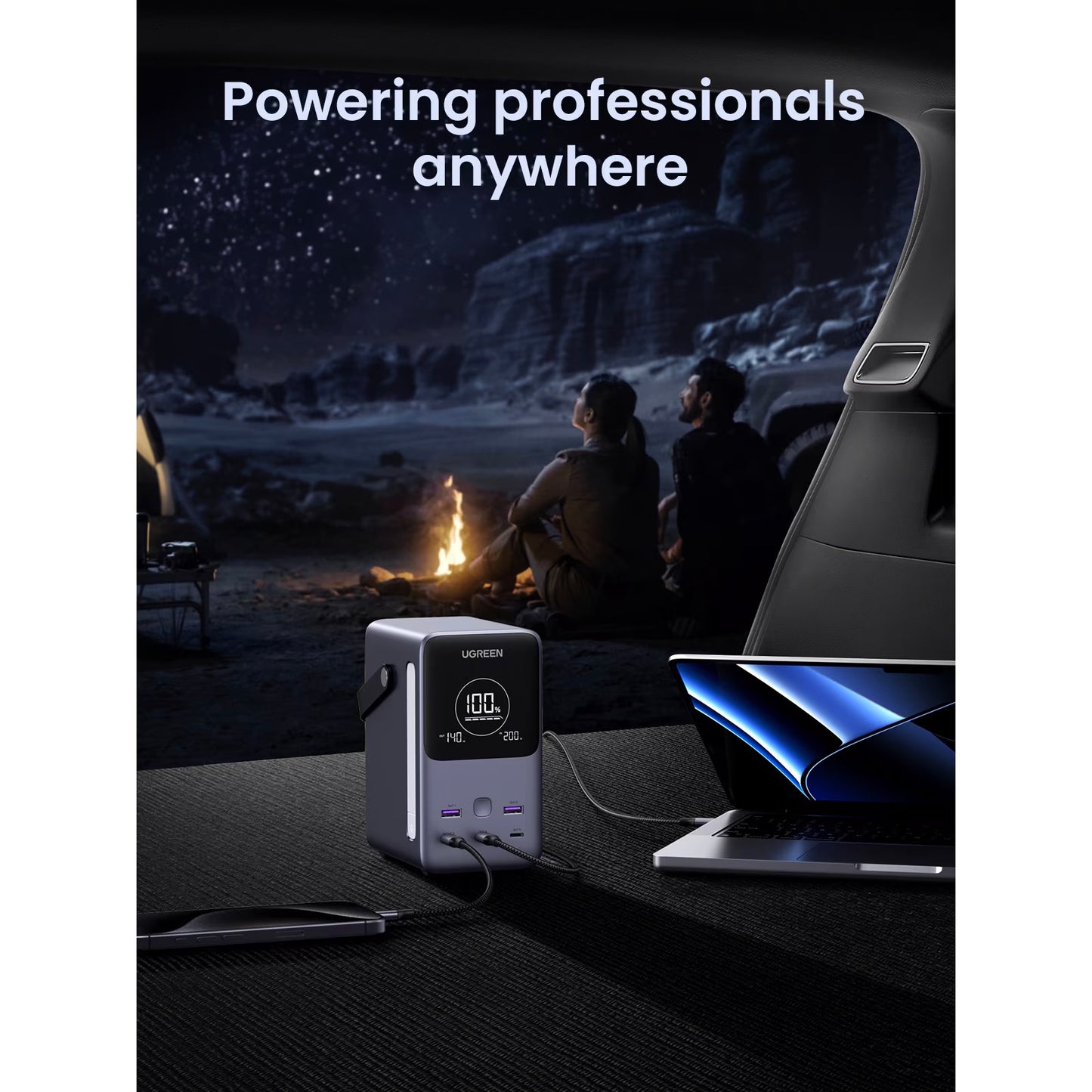 Batteria Esterna UGREEN PB770, 48000mAh, 300W, QC + PD, 2 x USB-A - 3 x USB-C, Grigio