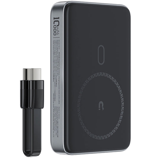 Batteria Esterna Wireless Acefast M10, 10000mAh, 30W, PD + FQI, 1 x QI - 2 x USB-C, Nera