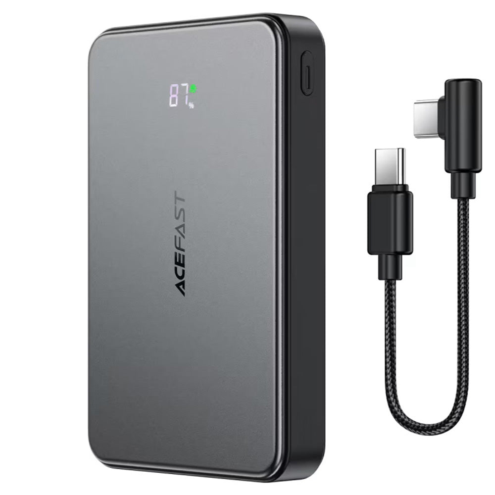 Batteria Esterna Wireless Acefast M31, 10000mAh, 22.5W, QC + PD + FQI, 1 x QI - 1 x USB-A - 2 x USB-C, Nera