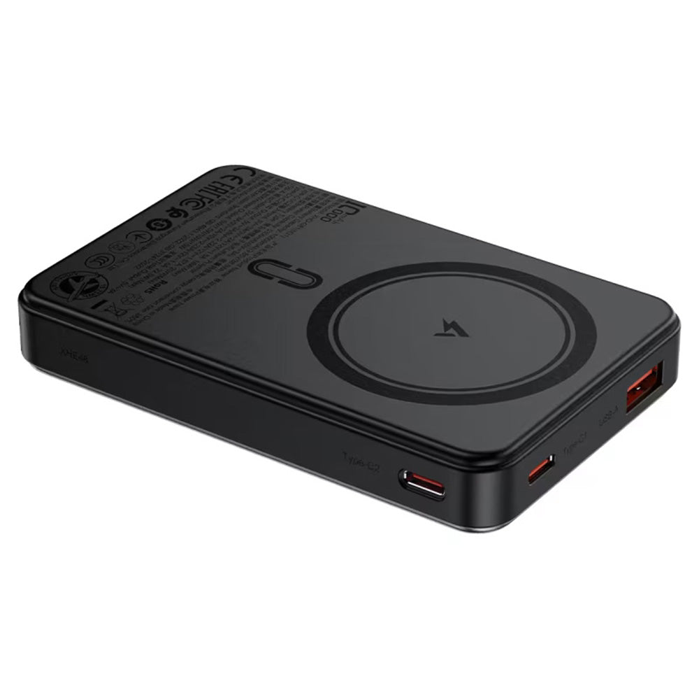 Batteria Esterna Wireless Acefast M31, 10000mAh, 22.5W, QC + PD + FQI, 1 x QI - 1 x USB-A - 2 x USB-C, Nera