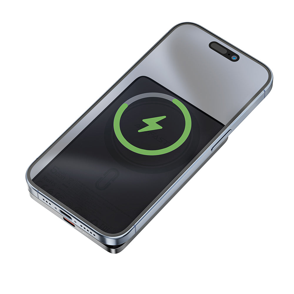 Batteria Esterna Wireless Acefast M8, 5000mAh, 18W, PD + FQI, 1 x QI - 1 x USB-C, Nera