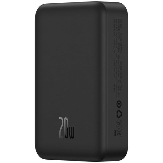 Batteria Esterna Wireless Baseus Magnetic Mini, 20000mAh, 20W, PD + FQI, 1 x QI - 1 x USB-C, Nera PPCX150001