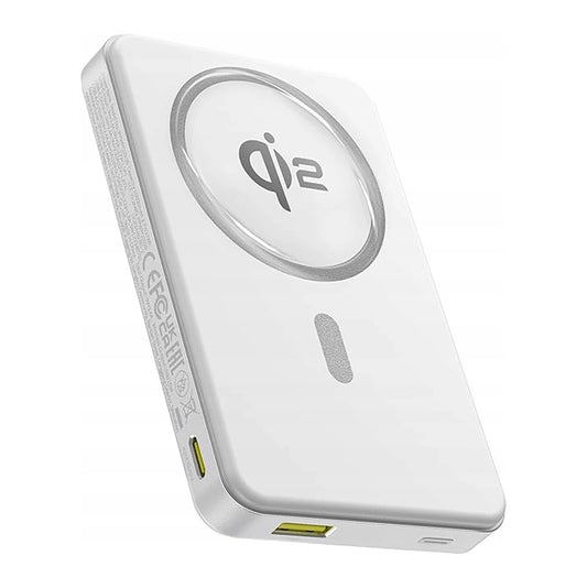 Batteria Esterna Wireless Baseus Airpow2 Qi2, 10000mAh, 22.5W, QC + PD + FQI, 1 x QI - 1 x USB-A - 1 x USB-C, Bianca P10080000213-00