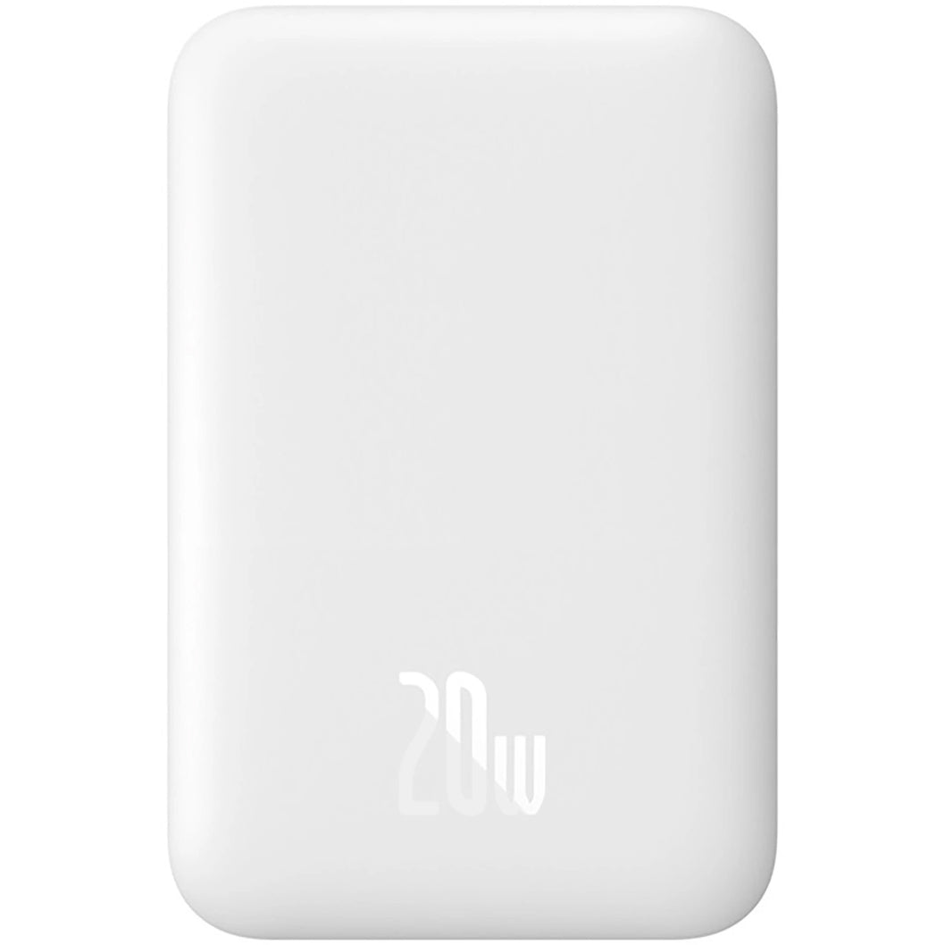 Batteria Esterna Wireless Baseus Magnetic Mini, 6000mAh, 20W, PD + FQI, 1 x QI - 1 x USB-C, Bianca P10059002223-00