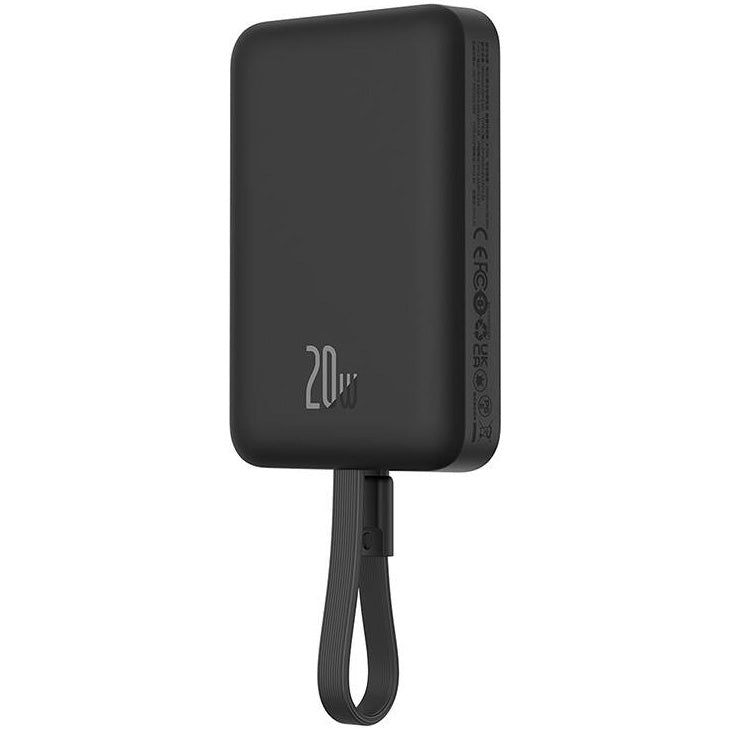 Batteria Esterna Wireless Baseus Magnetic Mini, 10000mAh, 20W, PD + FQI, 1 x Lightning - 1 x QI - 1 x USB-C, Nera P10022109113-00