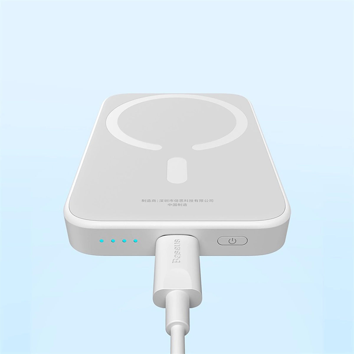 Batteria Esterna Wireless Baseus Magnetic Mini, 6000mAh, 20W, PD + FQI, 1 x QI - 1 x USB-C, Bianca P10059002223-00