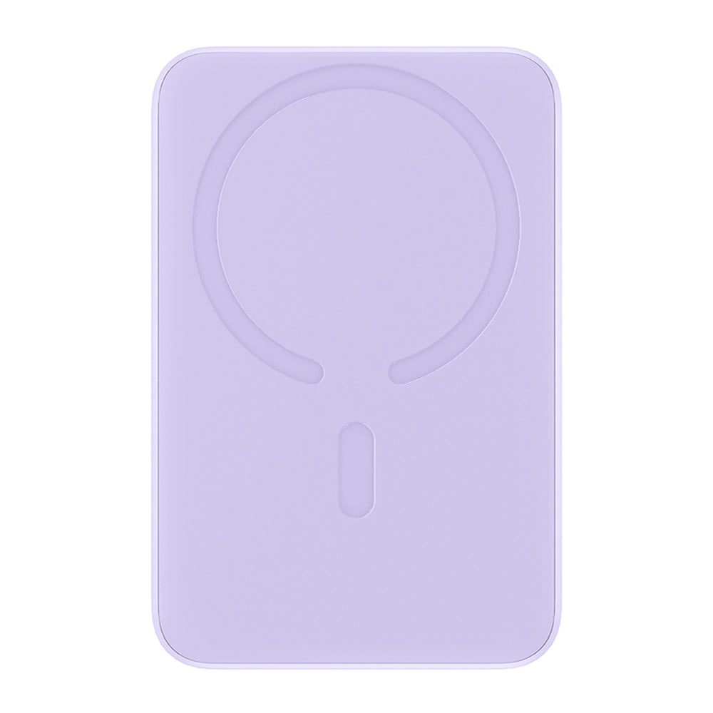Batteria Esterna Wireless Baseus Magnetic Mini, 10000mAh, 20W, PD + FQI, 1 x QI - 1 x USB-C, Viola PPCX110105