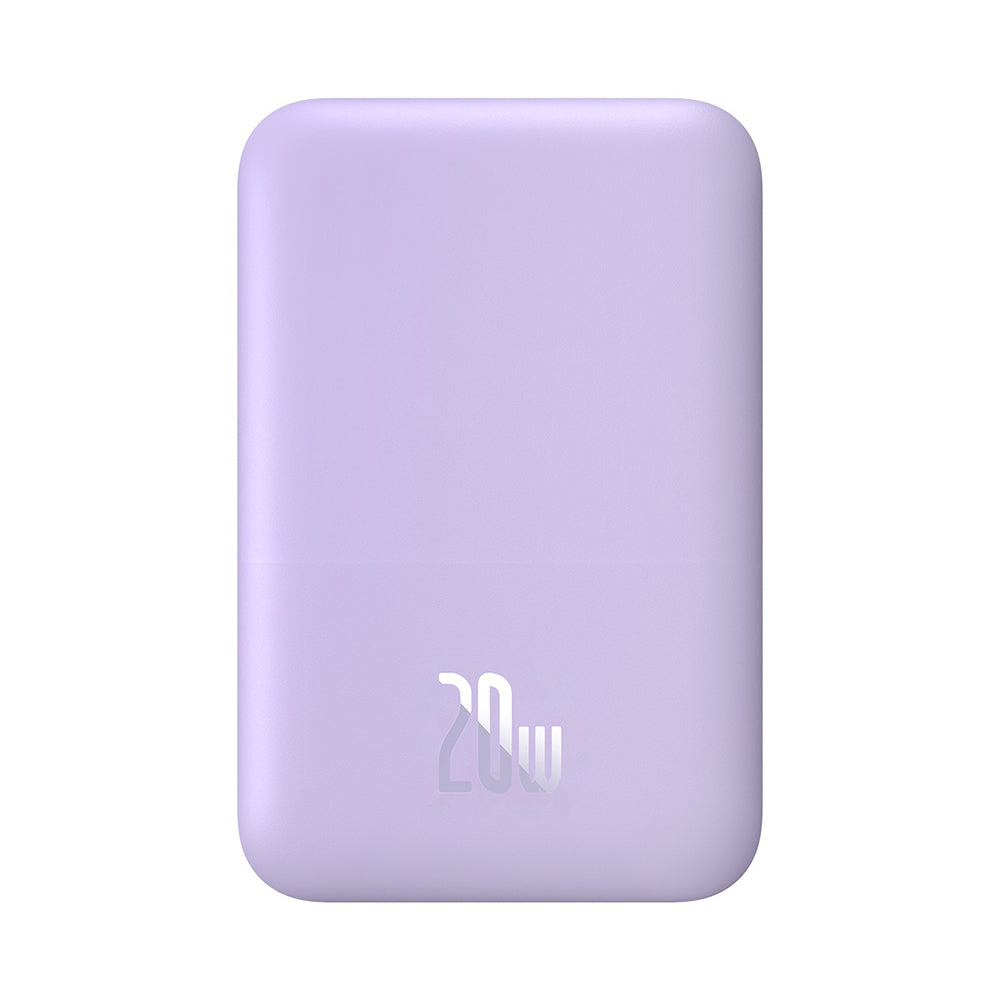 Batteria Esterna Wireless Baseus Mini Air, 6000mAh, 20W, PD + FQI, 1 x QI - 1 x USB-C, Viola P10059002513-00