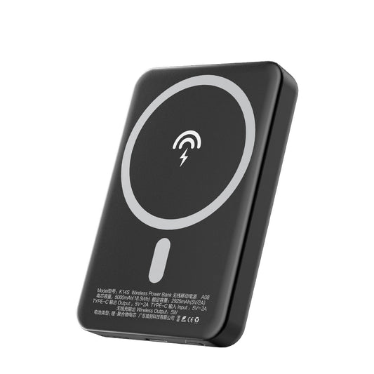 Batteria Esterna Wireless Dudao K14S, 5000mAh, 10W, PD + QI, 1 x QI - 1 x USB-C, Nera