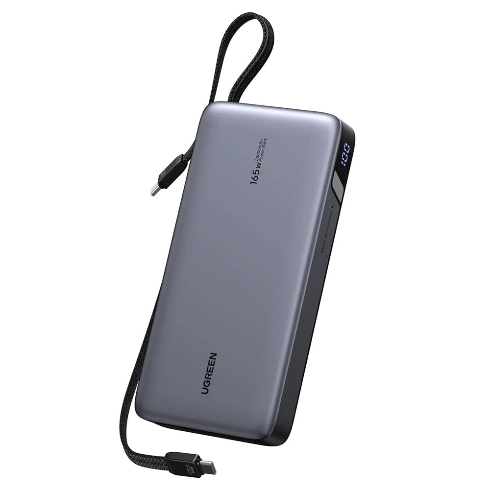 Batteria Esterna UGREEN PB726 (55995B), 25000mAh, 165W, QC + PD, 1 x USB-A - 3 x USB-C, Grigio