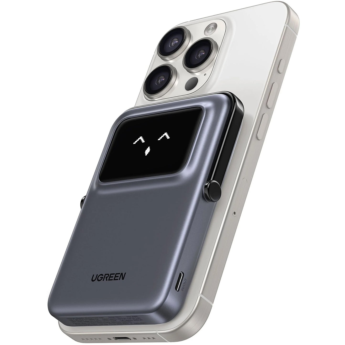 Batteria Esterna Wireless UGREEN PB571 Uno, 5000mAh, 20W, PD + FQI, 1 x QI - 1 x USB-C, Grigio