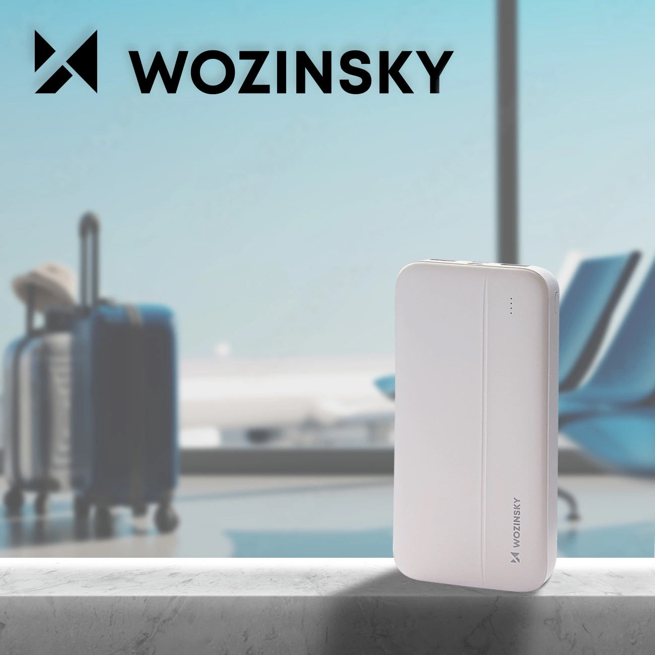 Batteria Esterna WZK WPBWE1, 10000mAh, 10W, 2 x USB-A, Bianca