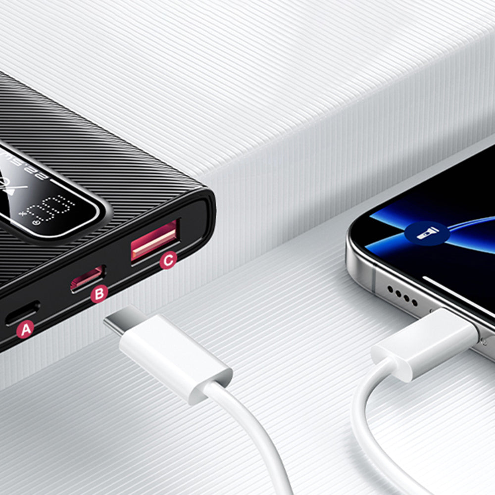 Batteria Esterna Yesido YP92, 5000mAh, 22.5W, QC + PD, 1 x USB-A - 1 x USB-C, Nera