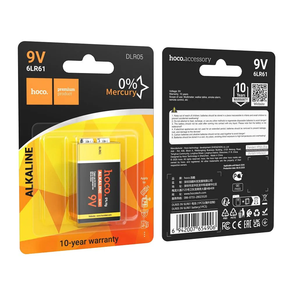 Batteria HOCO DLR05, 6LR61 (9V)