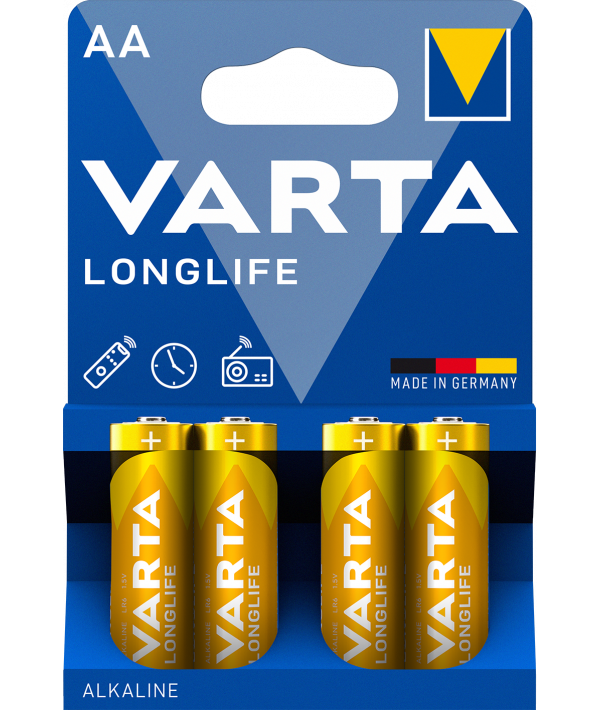 Batterie Varta Longlife 4106, AA / LR6, Set 4 pezzi