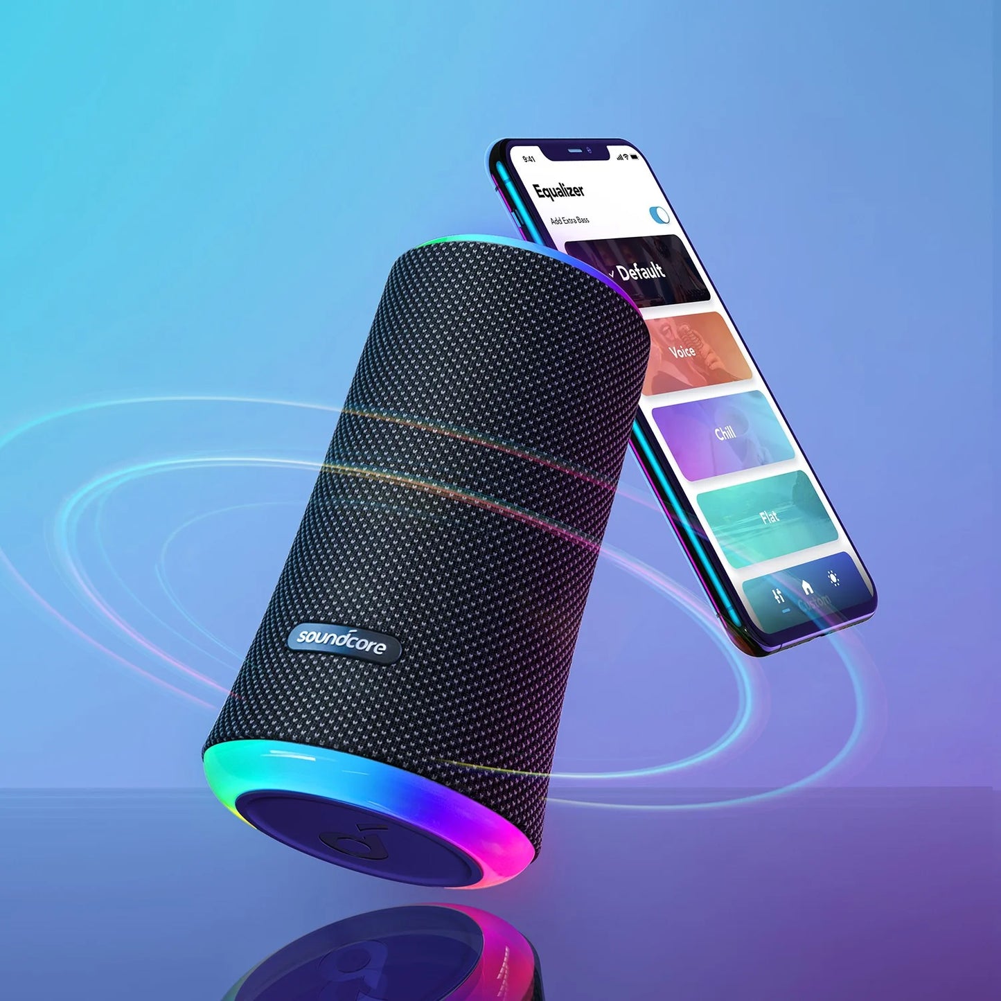 Cassa Bluetooth Anker SoundCore Flare 2, 20W, RGB, Impermeabile, Nera A3165G11