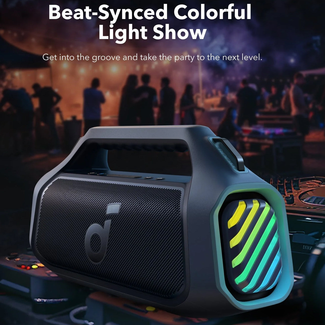 Cassa Portatile Bluetooth Anker SoundCore Boom 2 Plus, 140W, TWS, RGB, Impermeabile, Blu A3134031