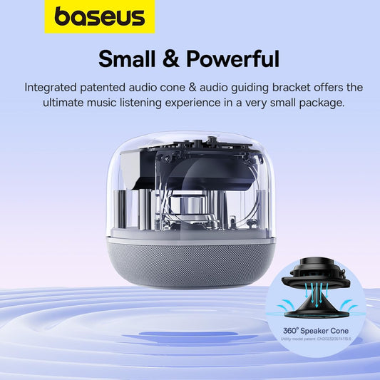 Altoparlante Bluetooth portatile Baseus AeQur V2, bianco