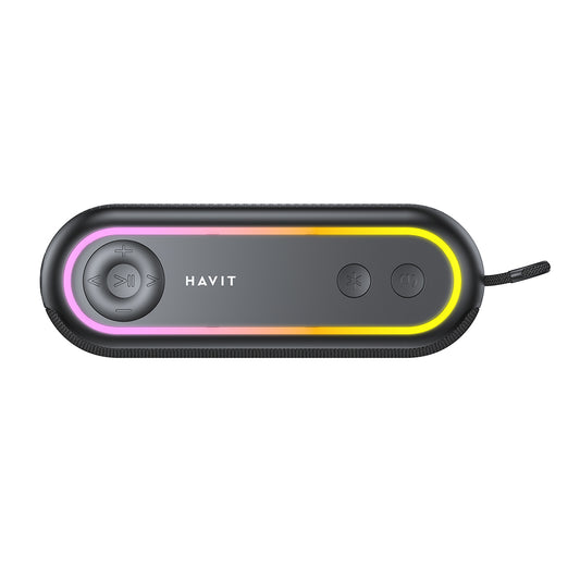 HAVIT SK810BT Portable Bluetooth Speaker, 7W, RGB, Waterproof, Black