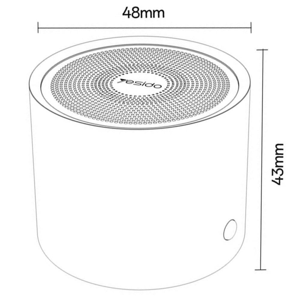 Cassa Bluetooth Yesido YSW30, 3W, Impermeabile, Nera