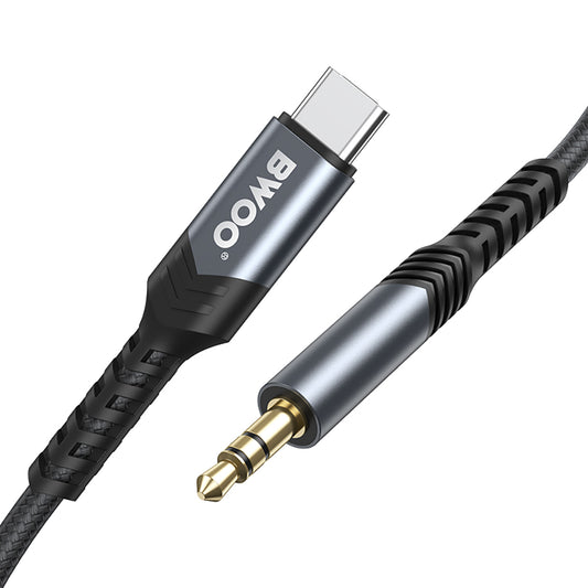 Cavo audio USB-C - 3,5 mm BWOO BO-AUX066, 1,2 m, nero