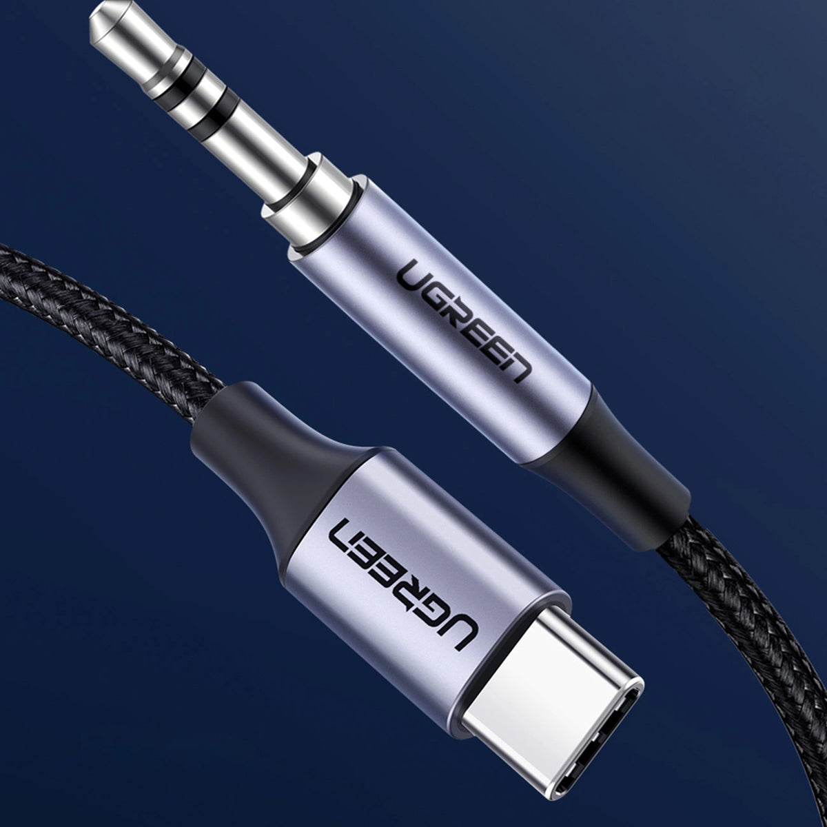 UGREEN AV143 USB-C to 3.5mm Audio Cable, 1m, Gray