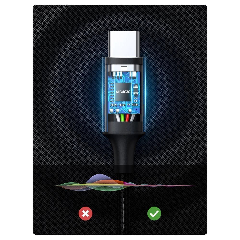 Cavo Audio USB-C - 3.5mm UGREEN CM450 (20192), 1m, Grigio