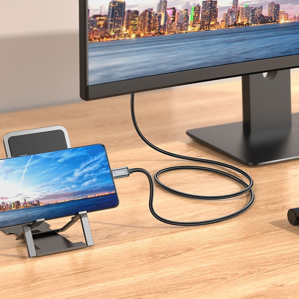 Cavo Audio e Video USB-C - HDMI HOCO UA27, 2m, Grigio