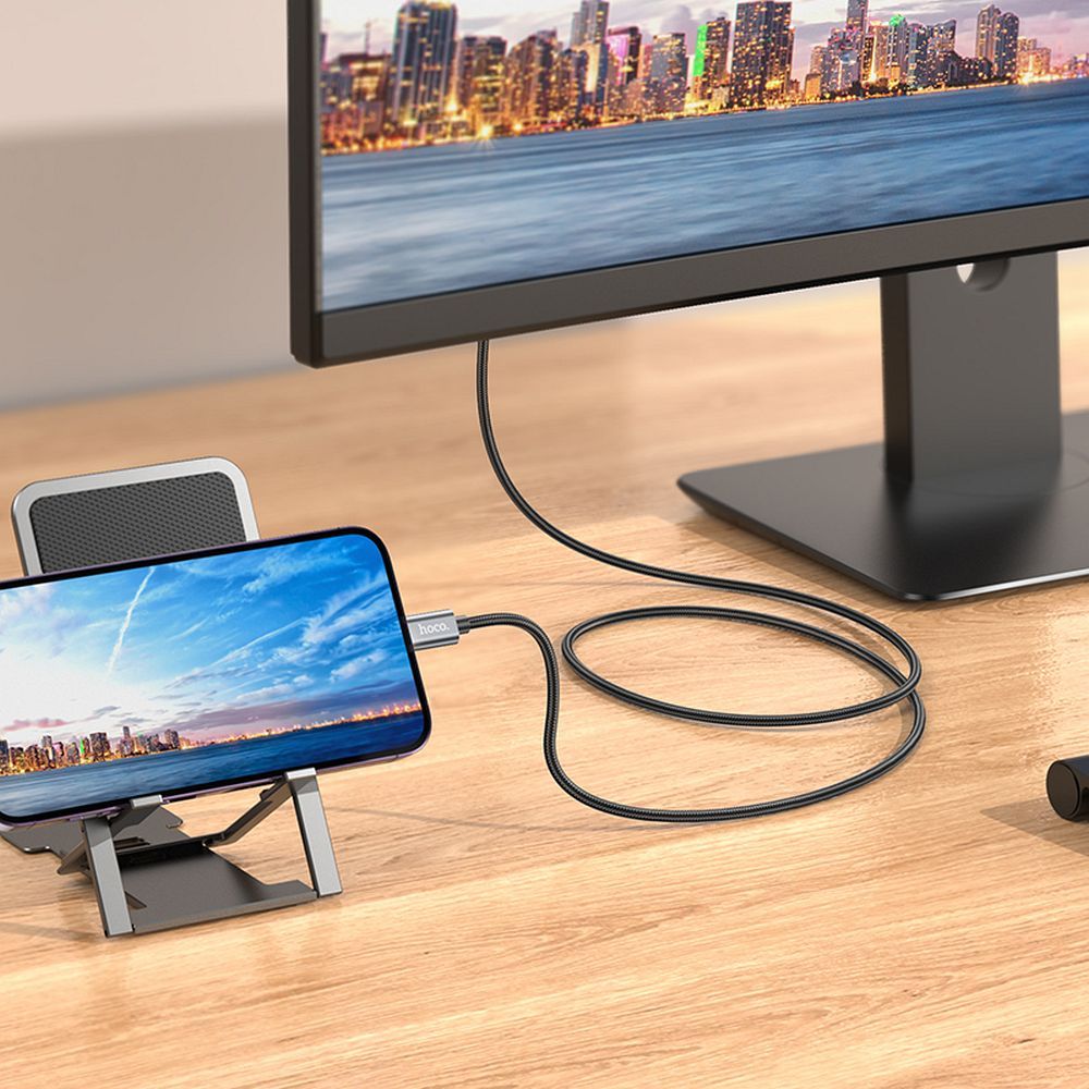 Cavo Audio e Video Lightning - HDMI HOCO UA27, 2m, Grigio