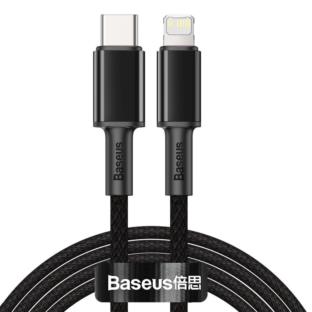 Cavo Dati e Ricarica USB-C - Lightning Baseus High Density Intrecciato, 20W, 2m, Nero CATLGD-A01
