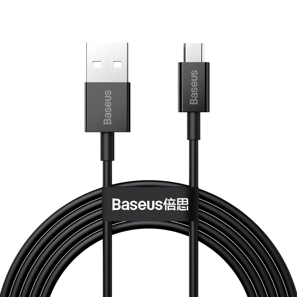 Cavo Dati e Ricarica USB-A - microUSB Baseus Superior Series, 18W, 2m, Nero CAMYS-A01