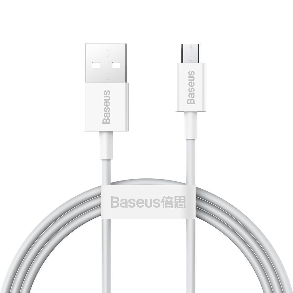 Cavo Dati e Ricarica USB-A - microUSB Baseus Superior Series, 18W, 1m, Bianco CAMYS-02