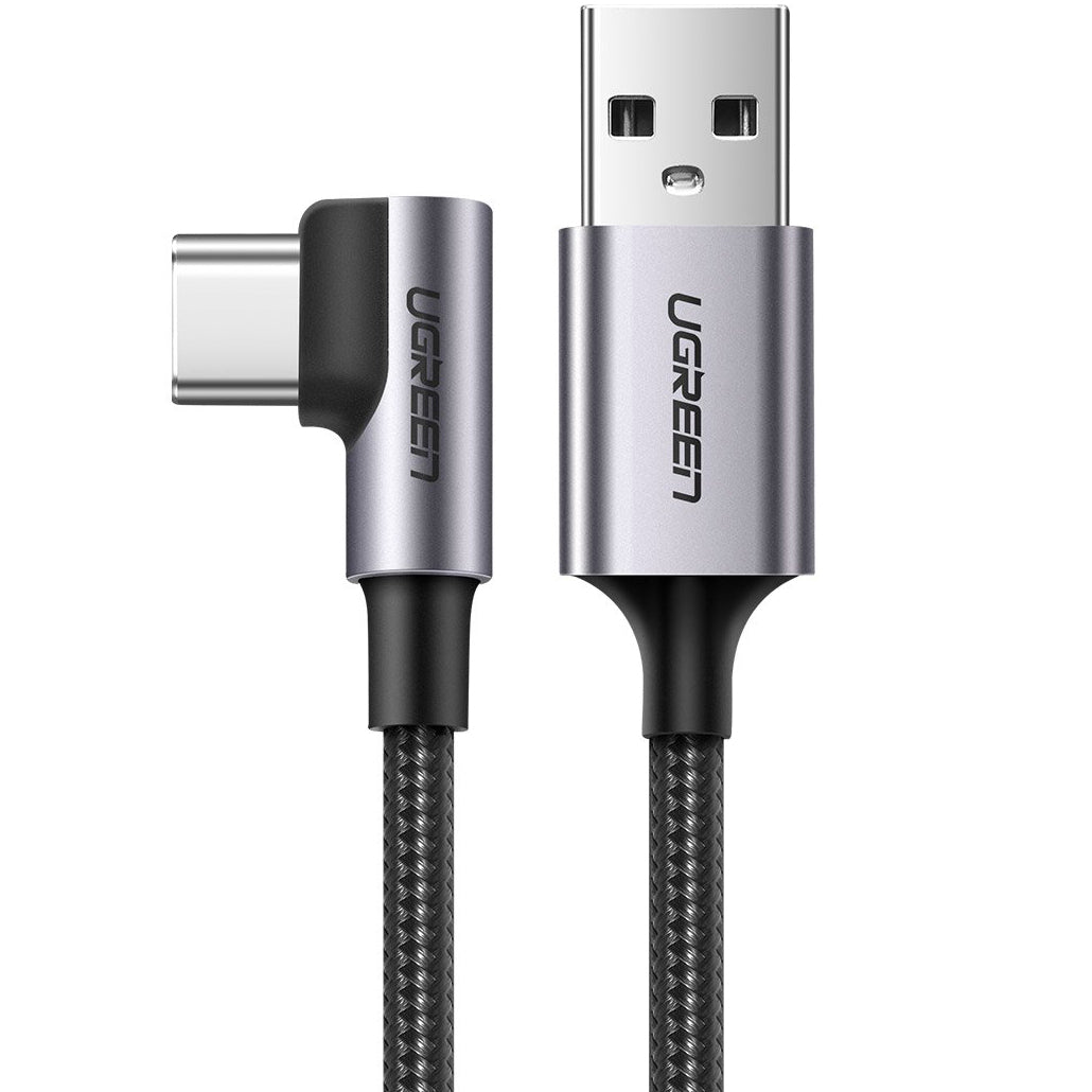 Cavo dati e ricarica USB-A - USB-C UGREEN US284 angolato, 60W, 3m, grigio