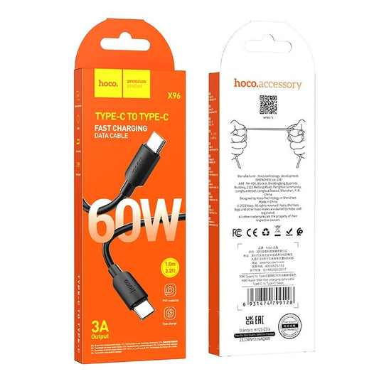 Cavo dati e ricarica USB-C - USB-C HOCO HOCO X96, 60W, 1m, nero