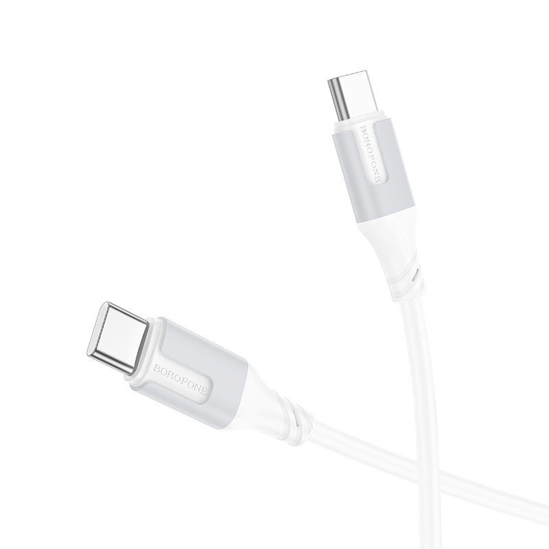 Cavo dati e ricarica USB-C - USB-C Borofone BX101 Creator, 60W, 1m, bianco