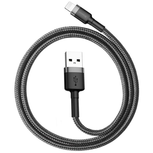 Cavo dati e ricarica USB-A - Lightning Baseus Cafule, 18W, 0,5 m, grigio CALKLF-AG1