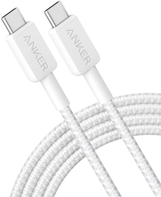 Cavo dati e ricarica USB-C - USB-C Anker 322, 60W, 0,9 m, bianco A81F5G21